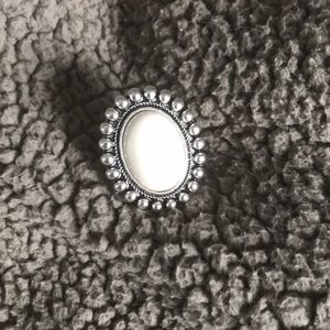 Handmade adjustable ring. Natural stone.